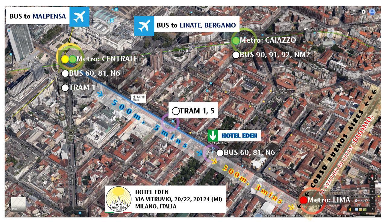 Hotel Eden Milano Eksteriør bilde